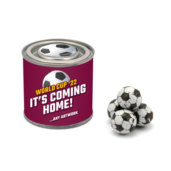 Small Paint Tin - Chocolate Footballs